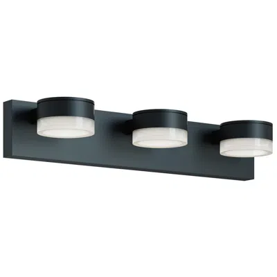 Afx Emma 24" Wide 3 Light Black Led Vanity Light