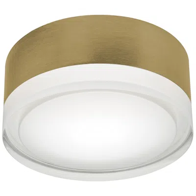 Afx Emma 6" Wide Light Antique Brass Led Flush Mount In Gold