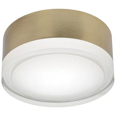 Afx Emma 6" Wide Satin Brass Led Ceiling Flush Mount