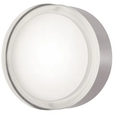 Afx Emma 6" Wide Satin Nickel Led Ceiling Flush Mount In White