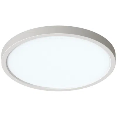 Afx Eon 14" Wide Satin Nickel Led Ceiling Light With White Acrylic Shade
