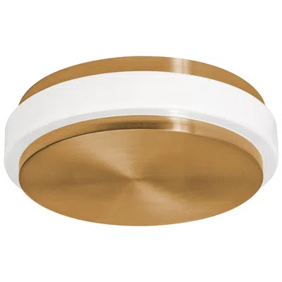 Afx Eris 10" Wide Light Antique Brass Led Ceiling Flush Mount