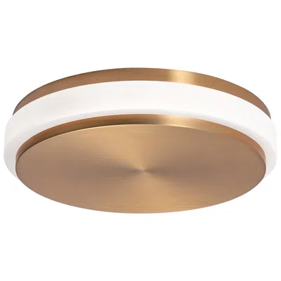 Afx Eris 14" Wide Light Antique Brass Led Ceiling Flush Mount