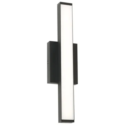 Afx Gale 18" High Black Metal Led Outdoor Wall Sconce