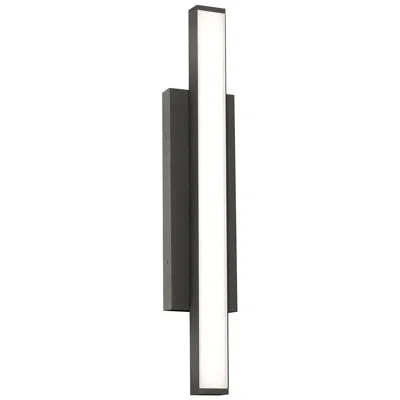 Afx Gale 24" Black Finish Rectangular Led Outdoor Wall Sconce Light
