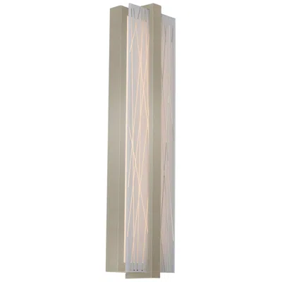 Afx Gallery 20"h Satin Nickel Led Wall Sconce W/ Frosted Clear Acrylic Shade