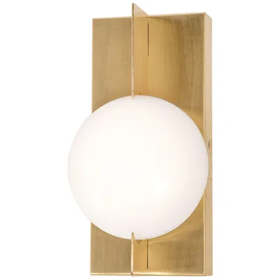 Afx Gates 10" High Satin Brass Led Wall Sconce