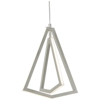 Afx Gianna 12.5" Wide Satin Nickel Finish Modern Geometric Pendant