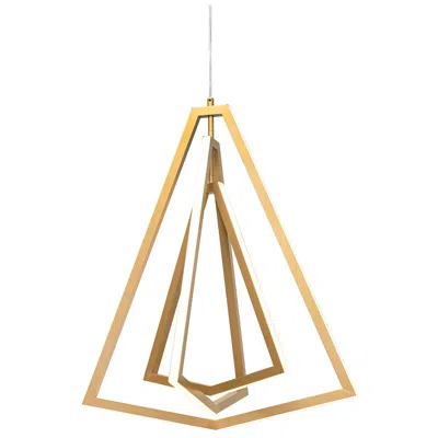 Afx Gianna 27" Led Pendant - Gold