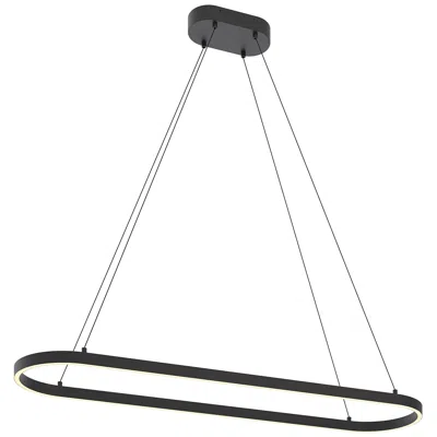 Afx Glo 48" Led Linear Pendant - Black Finish