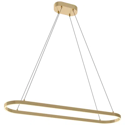 Afx Glo 48" Led Linear Pendant - Satin Brass Finish