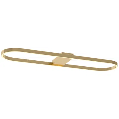 Afx Glo 48" Wide Modern Satin Brass Linear Led Ceiling Light