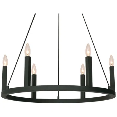 Afx Grace 6 Light Pendant In Black