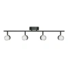 Afx Gregor 4 Light Led Fixed Rail - Black In Matte Black