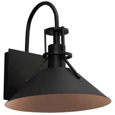 Afx Gus 12" High Black And Copper Led Outdoor Wall Light