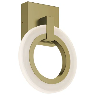 Afx Halo 10.75" High Light Antique Brass Led Sconce In Green