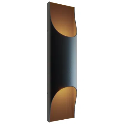 Afx Harrison 18" High Black And Copper Led Outdoor Wall Light