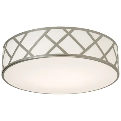 Afx Haven 21" Wide Satin Nickel Drum Ceiling Light