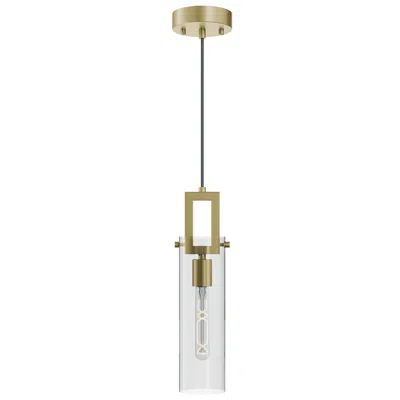 Afx Houston 3.5" Wide Light Antique Brass Pendant In Gold