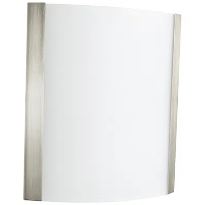 Afx Ideal 10" High Satin Nickel Led Wall Sconce In White