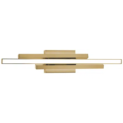 Afx Indra 24" Wide Satin Brass Led Bath Vanity Light
