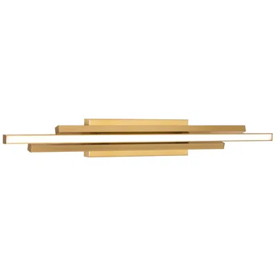 Afx Indra 36" Wide Satin Brass Led Bath Light