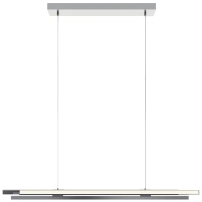 Afx Indra 44" Wide Satin Nickel Led Linear Pendant