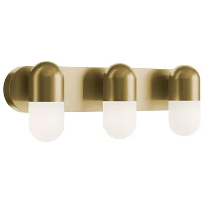 Afx Irvine 24" Wide Black Steel Led Vanity In Gold