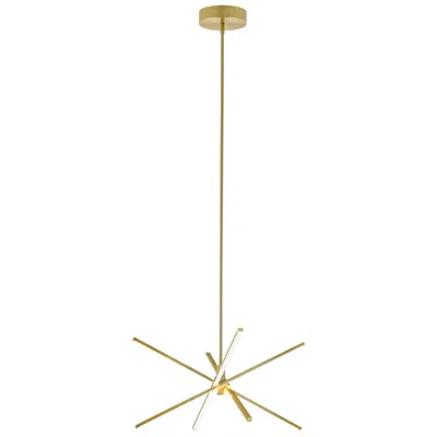 Afx Jaxx Pendant - Led 42w - 2400 Lm - 120v - Satin Brass In Gold