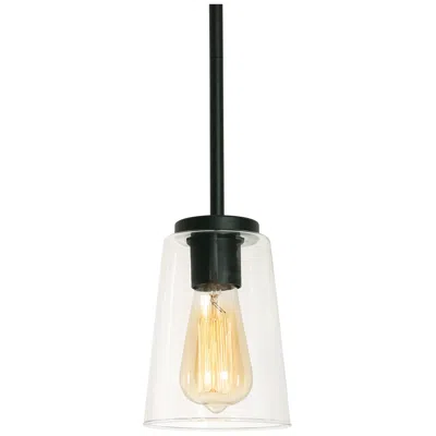 Afx Joanna 1 Light Pendant - Black