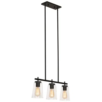 Afx Joanna 3 Light Linear Pendant - Black