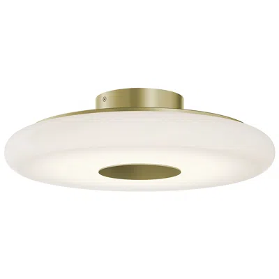 Afx June 18" Wide Light Antique Brass 30w Led Semi-flush