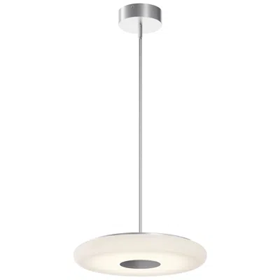 Afx June 18" Wide Satin Nickel 30w Led Pendant In White