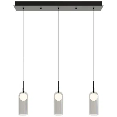 Afx Kiran 36" Wide Led Black Multi-light Pendant