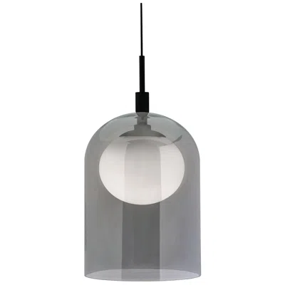 Afx Kiran 8" Wide Black 2-layer Led Mini Pendant
