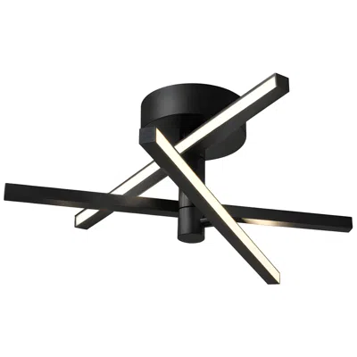 Afx Knoll 18" Wide Black Led Flush Mount