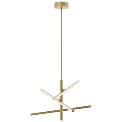 Afx Knoll 24" Wide 3-light Antique Brass Led Pendant