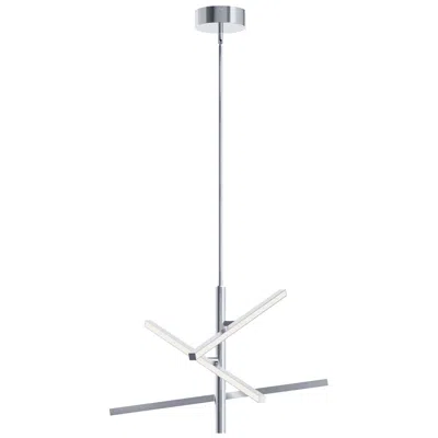 Afx Knoll 24" Wide 3-light Polished Chrome Led Pendant