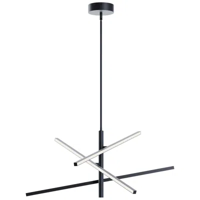 Afx Knoll 36" Wide 3-light Black Led Pendant