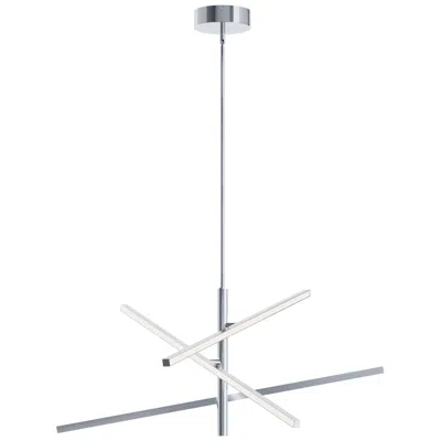 Afx Knoll 36" Wide 3-light Polished Chrome Led Pendant