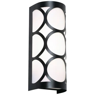 Afx Lake 12.25" High Black Led Sconce