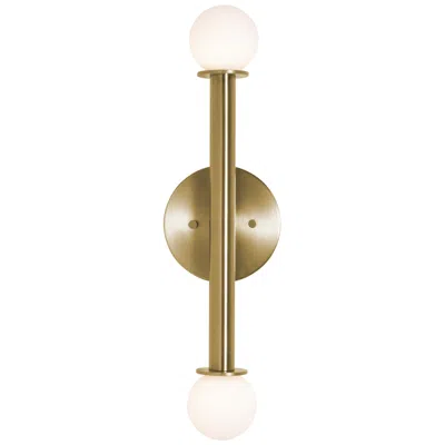 Afx Lane 20" High 2-light Antique Brass Led Sconce In Gold