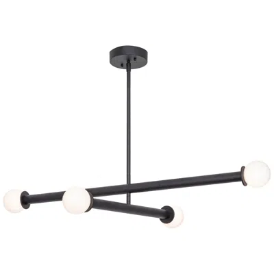Afx Lane 36" Wide 4-light Black Led Pendant In Multi