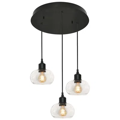Afx Laney 19 3/4" Wide Black Multi-light Pendant