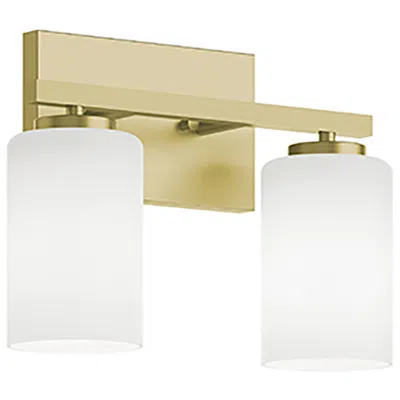Afx Leo 13" Wide Light Antique Brass Vanity With Clear Glass Shade