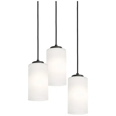 Afx Leo 18" Wide Black Multi-light Pendant
