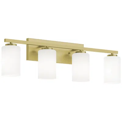 Afx Leo 31" Wide Light Antique Brass Vanity With Clear Glass Shade