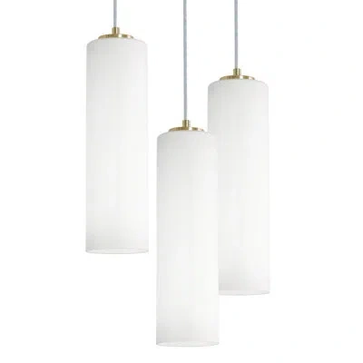 Afx Leo 3-light Round Pendant - 120v - 60w In Light Antique Brass