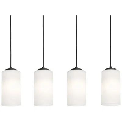 Afx Leo 4 Light Linear Pendant - Black