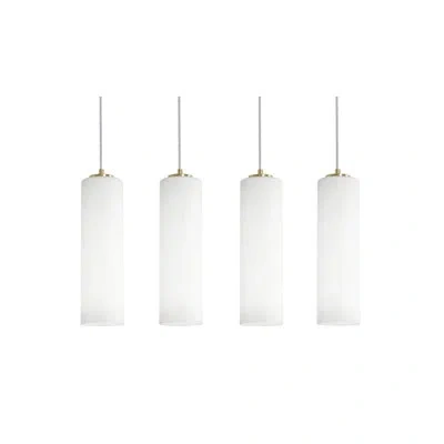 Afx Leo 4-light Linear Pendant - 120v - 60w In Light Antique Brass
